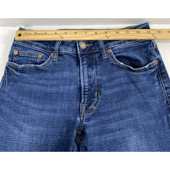 American Eagle Jeans Womens Sz 26 x 27.5 Distress Denim Next Level Flex Straight - Picture 6 of 11